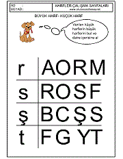 okuma yazmaya geçiş çalışmaları büyük küçük harf